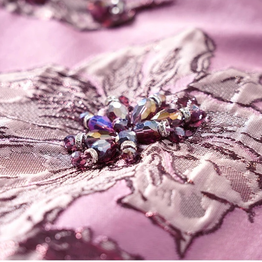 Embellished Satin Dress The Vivvy - Picture 12 of 14